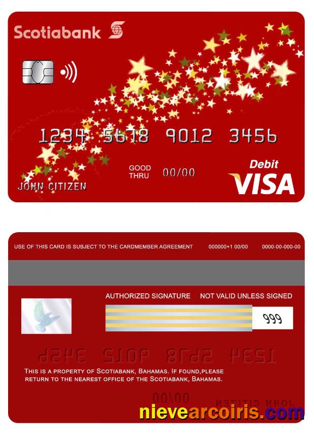 Bahamas Scotia bank visa debit